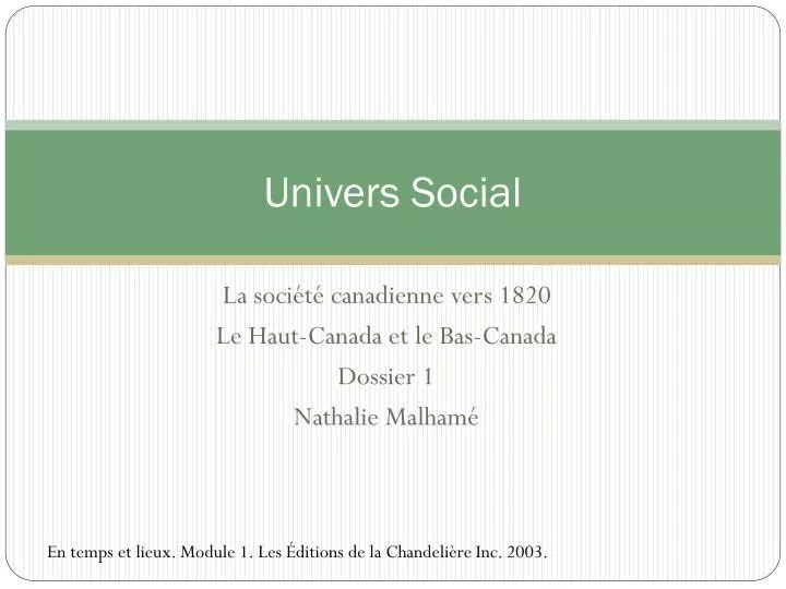 univers social