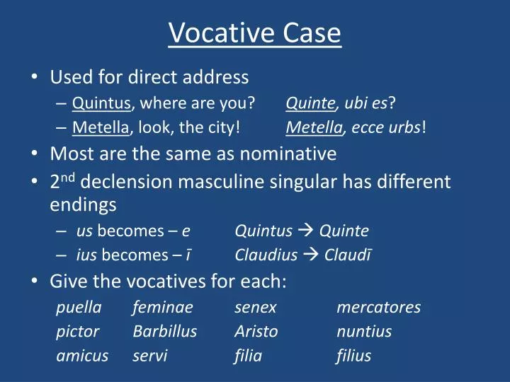 vocative case