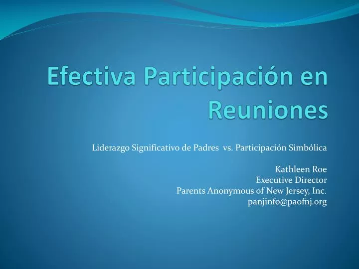 efectiva participaci n en reuniones