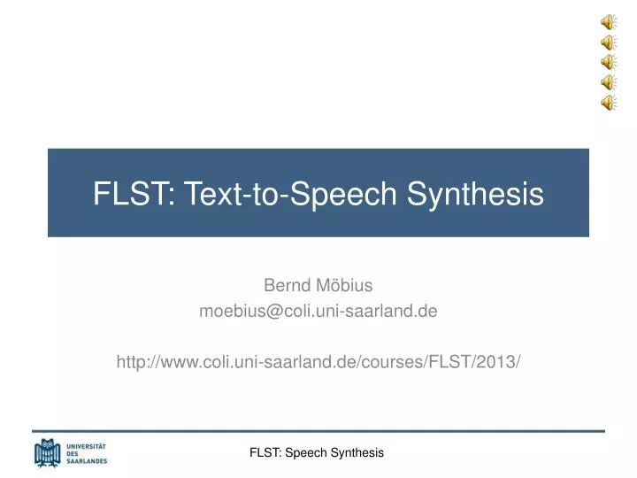 flst text to speech synthesis