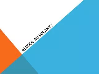 alcool au volant