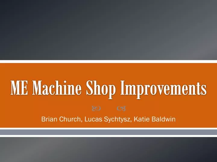 me machine shop improvements