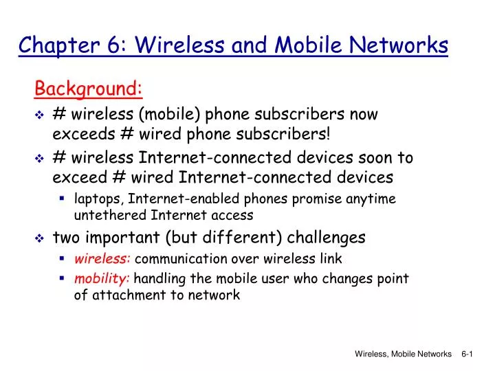 chapter 6 wireless and mobile networks