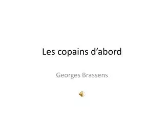 les copains d abord