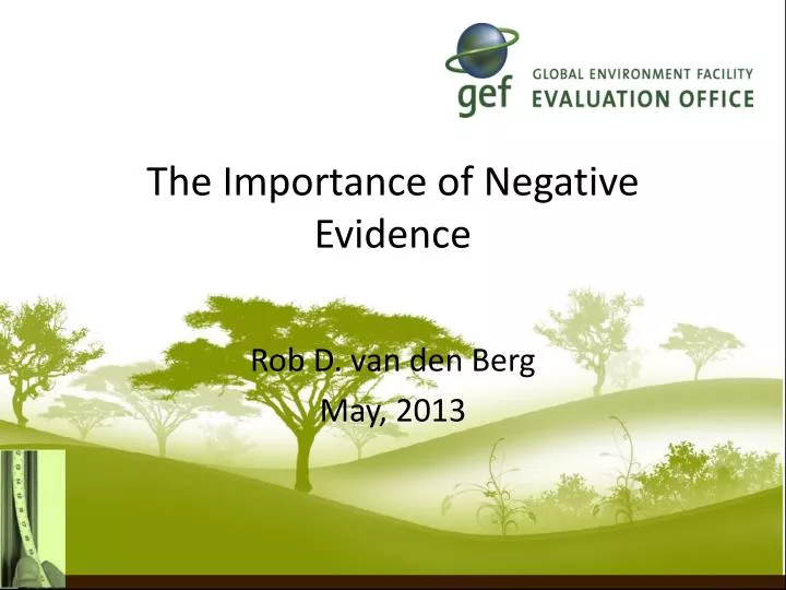 the importance of negative evidence