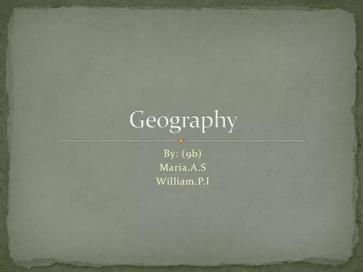 geography