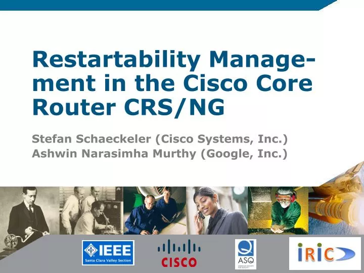restartability manage ment in the cisco core router crs ng