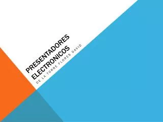presentadores electronicos