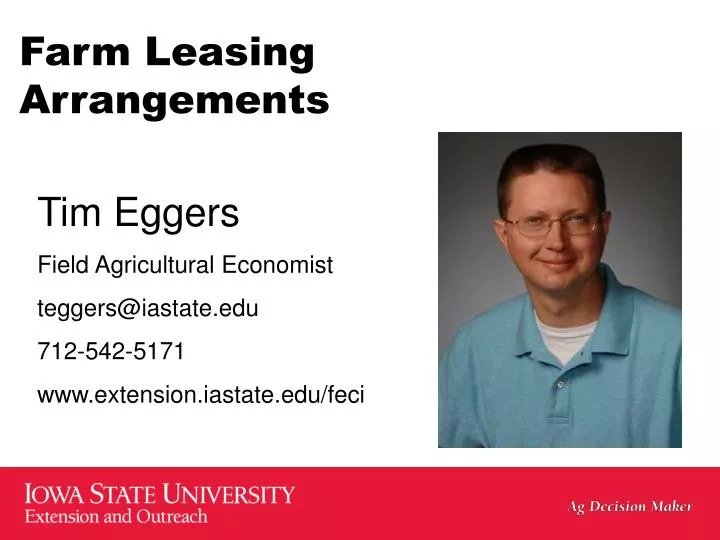 farm leasing arrangements