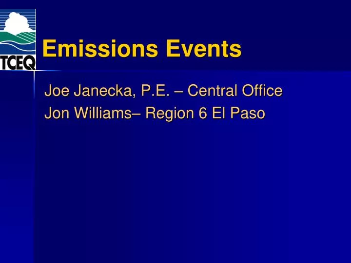 emissions events