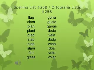spelling list 25b ortograf a lista 25b