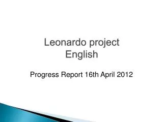 Leonardo project English