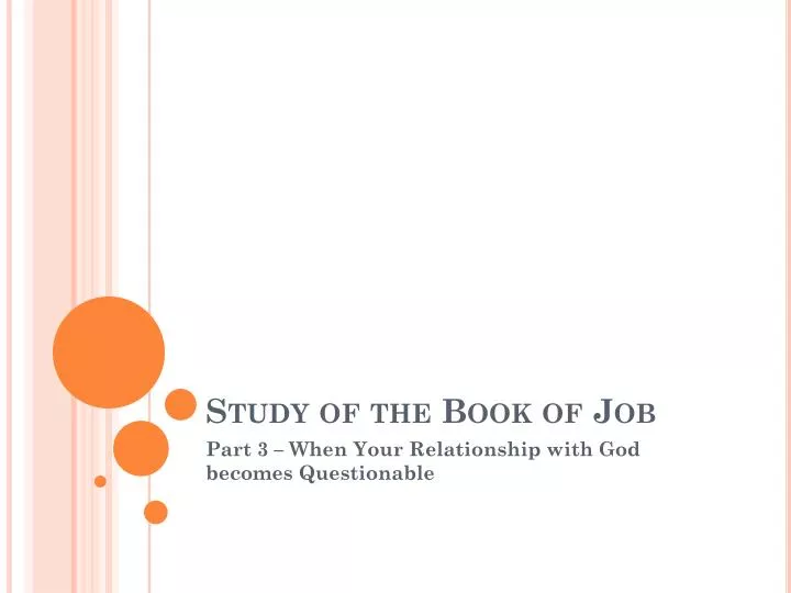 study of the book of job