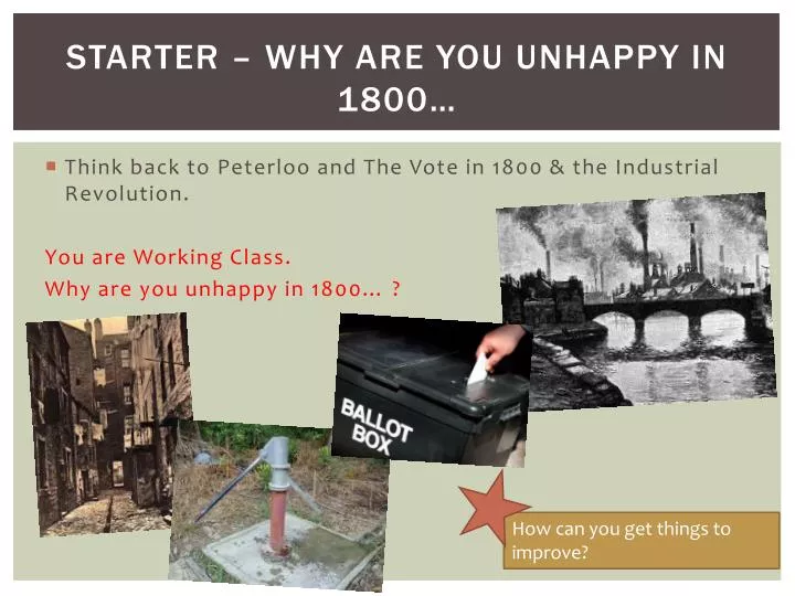 starter why are you unhappy in 1800