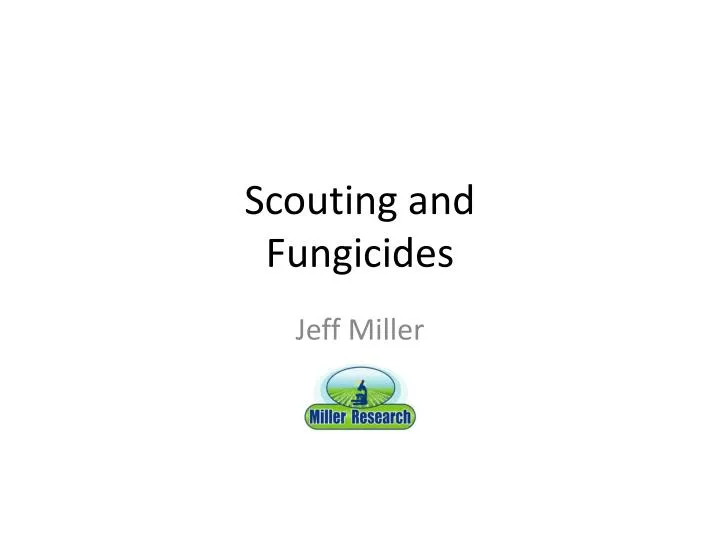 scouting and fungicides