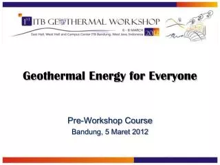 Geothermal Energy for Everyone