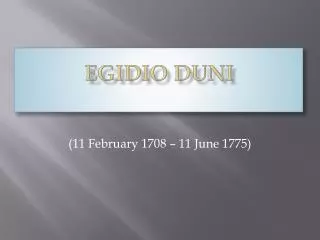 Egidio Duni