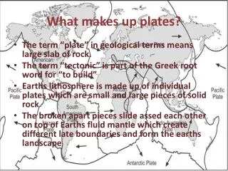 What makes up plates?