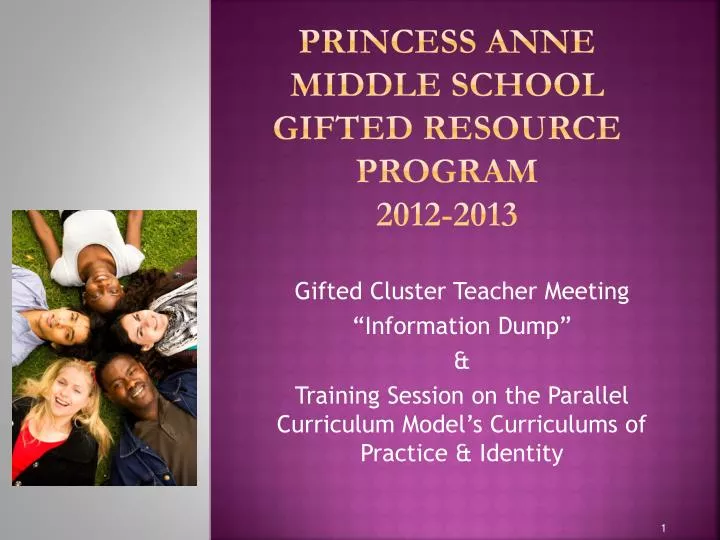 princess anne middle school gifted resource program 2012 2013