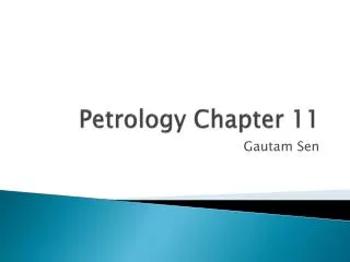 Petrology Chapter 11