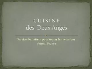 c u i s i n e des deux anges