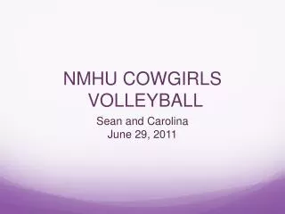 NMHU Cowgirls Volleyball