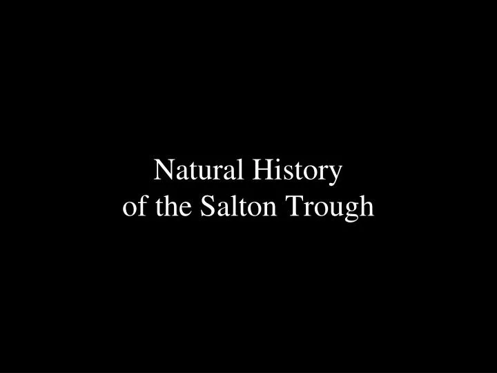 natural history of the salton trough