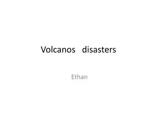 Volcanos disasters