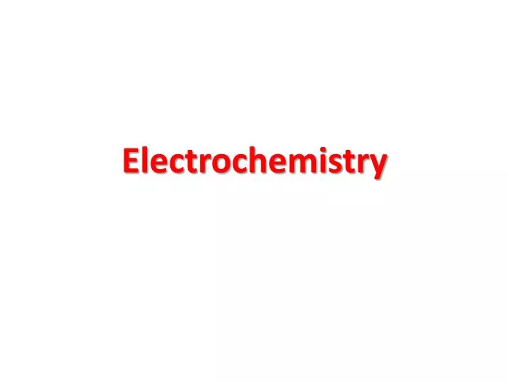 electrochemistry