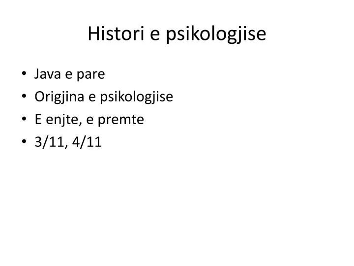 histori e psikologjise