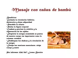 masaje con ca as de bamb