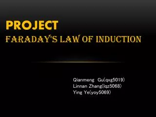 PROJECT Faraday's law of induction