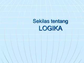 sekilas tentang logika