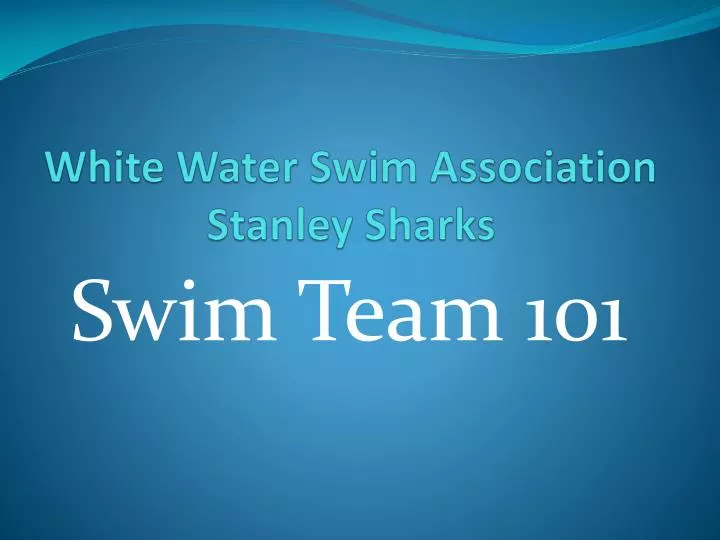 white water swim association stanley sharks