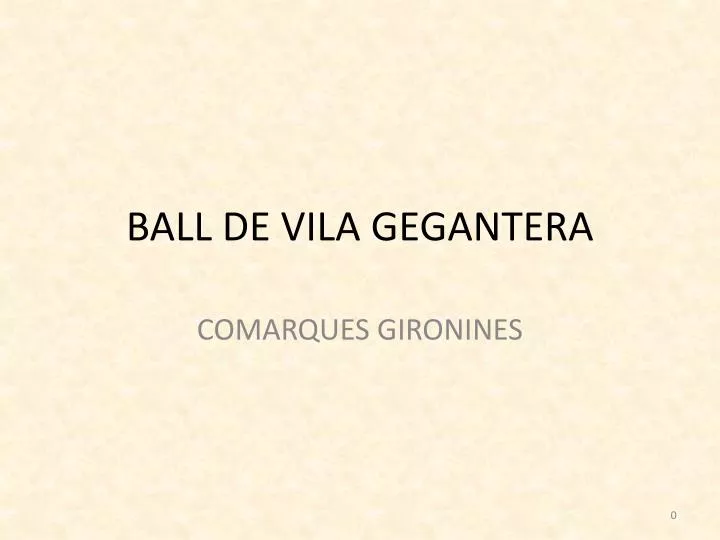 ball de vila gegantera