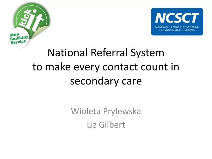 national referral system to make every contact count in secondary care