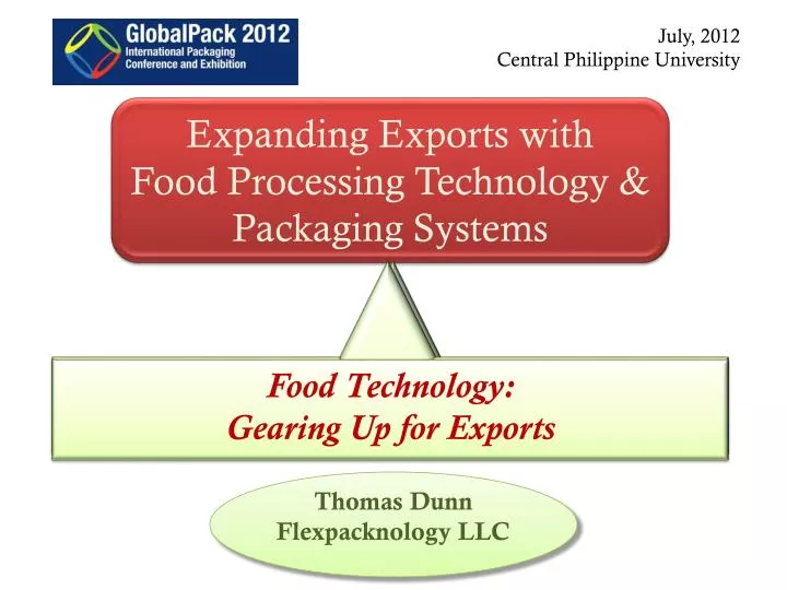 expanding exports with food processing technology packaging systems