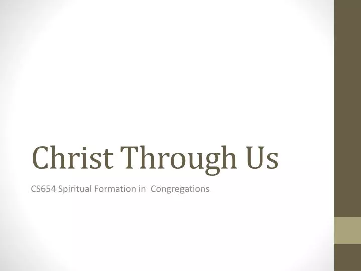 christ through us