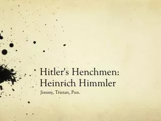 Hitler's Henchmen: Heinrich Himmler