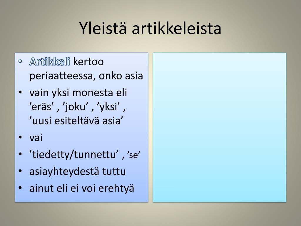 PPT - Yleistä artikkeleista PowerPoint Presentation, free download - ID ...