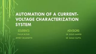 Automation of a Current-Voltage Characterization System