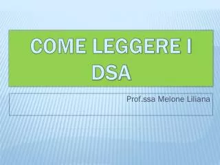 prof ssa melone liliana