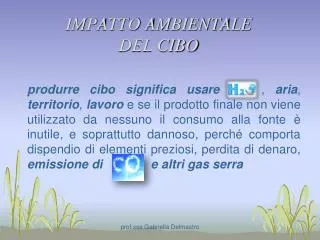 impatto ambientale del cibo