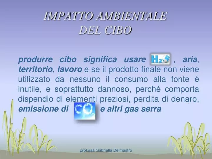 impatto ambientale del cibo