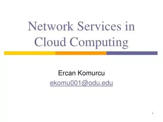 Network Services in Cloud Computing