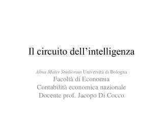 il circuito dell intelligenza