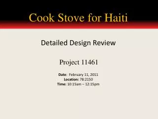 Cook Stove for Haiti