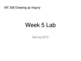 IAT 208 Drawing as Inquiry