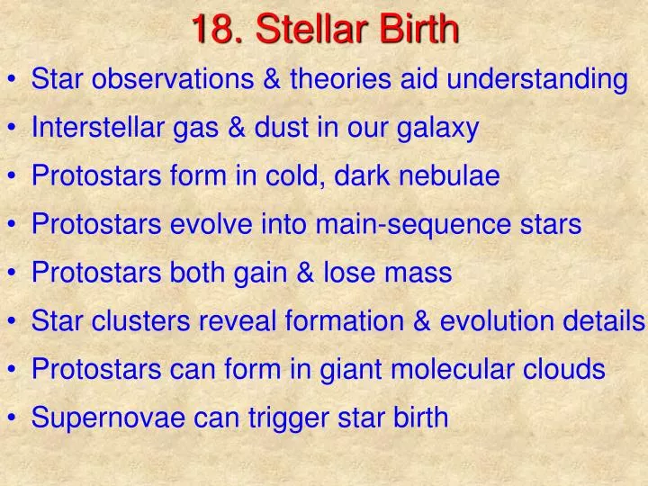 18 stellar birth