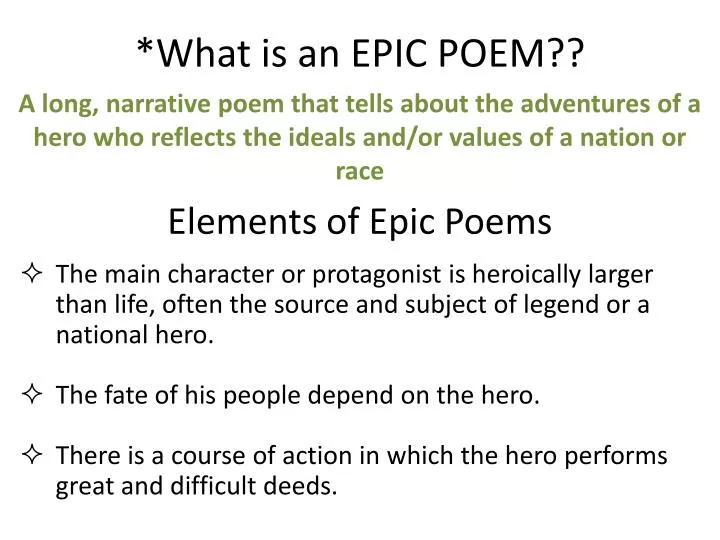 what is an epic poem